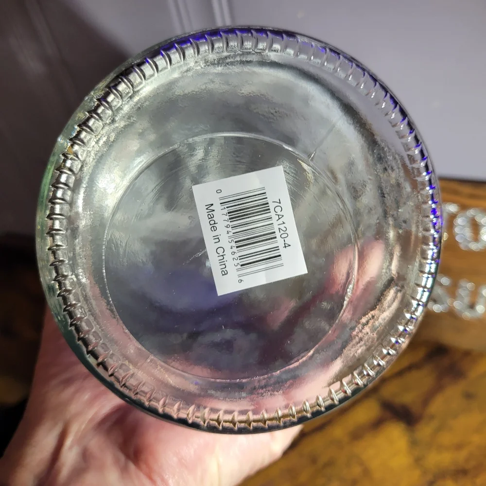 THE PET SHOPPE Glass Dog paw print Storage Jar with Silver Lid